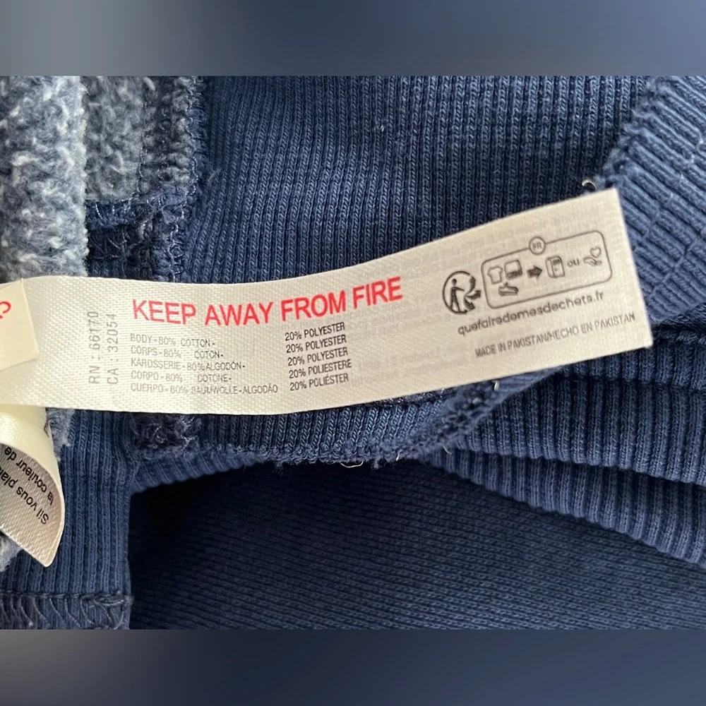 🆕 Free People Navy Sleeveless sweatshirt size medium - Picture 11 of 13